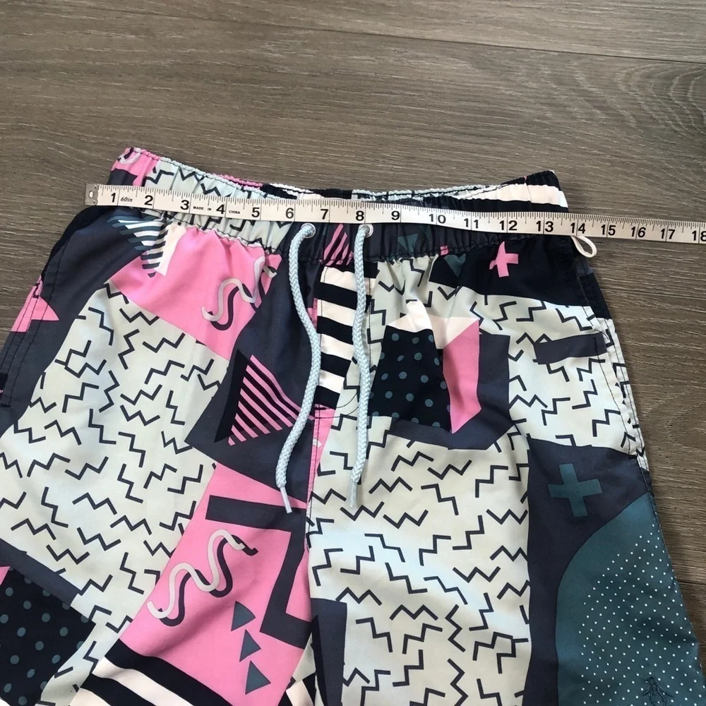 An Original Penguin By Munsingwear Swim Trunks 90s Themed Mens Size Small